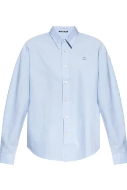 Skjorte|Skjorter<Acne Button-Up Shirt Face Skjorte Lyseblå