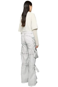 Bukser<Acne Cargo Twill Trousers Bukse Hvit