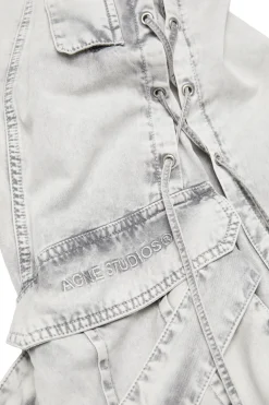 Bukser<Acne Cargo Twill Trousers Bukse Hvit