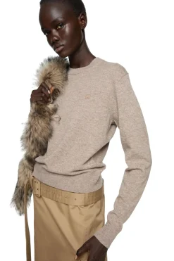 Genser|Genser<Acne Crewneck Jumper Yak Wool Genser Beige