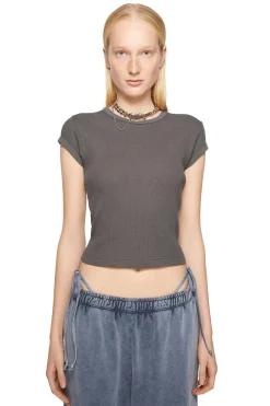 T-Shirt|T-Shirt<Acne Fitted T-Shirt T-shirt Mørkegrå