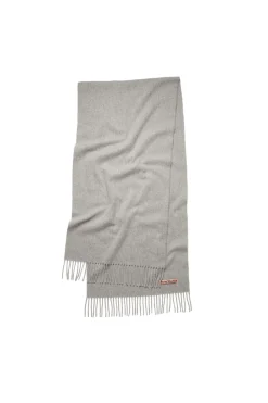 Tilbehør<Acne Fringe Wool Scarf Skjerf Lys Grå Melert