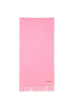 Tilbehør<Acne Fringe Wool Scarf Skjerf Rosa
