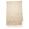 Tilbehør<Acne Fringe Wool Scarf Skjerf Brun/Beige