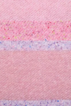 Tilbehør<Acne Fringed Scarf Logo Skjerf Rosa Mønster