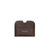 Tilbehør<Acne Leather Card Holder Lommebok Mørkebrun