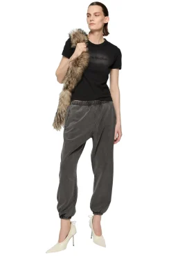 T-Shirt<Acne Logo T-shirt - Fitted Fit T-shirt Mørkegrå