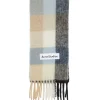Tilbehør<Acne Mohair Checked Scarf Skjerf Blå Og Beige
