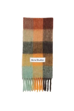 Tilbehør<Acne MOHAIR CHECKED SCARF Skjerf Mønster