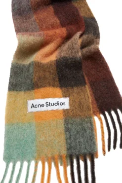 Tilbehør<Acne MOHAIR CHECKED SCARF Skjerf Mønster