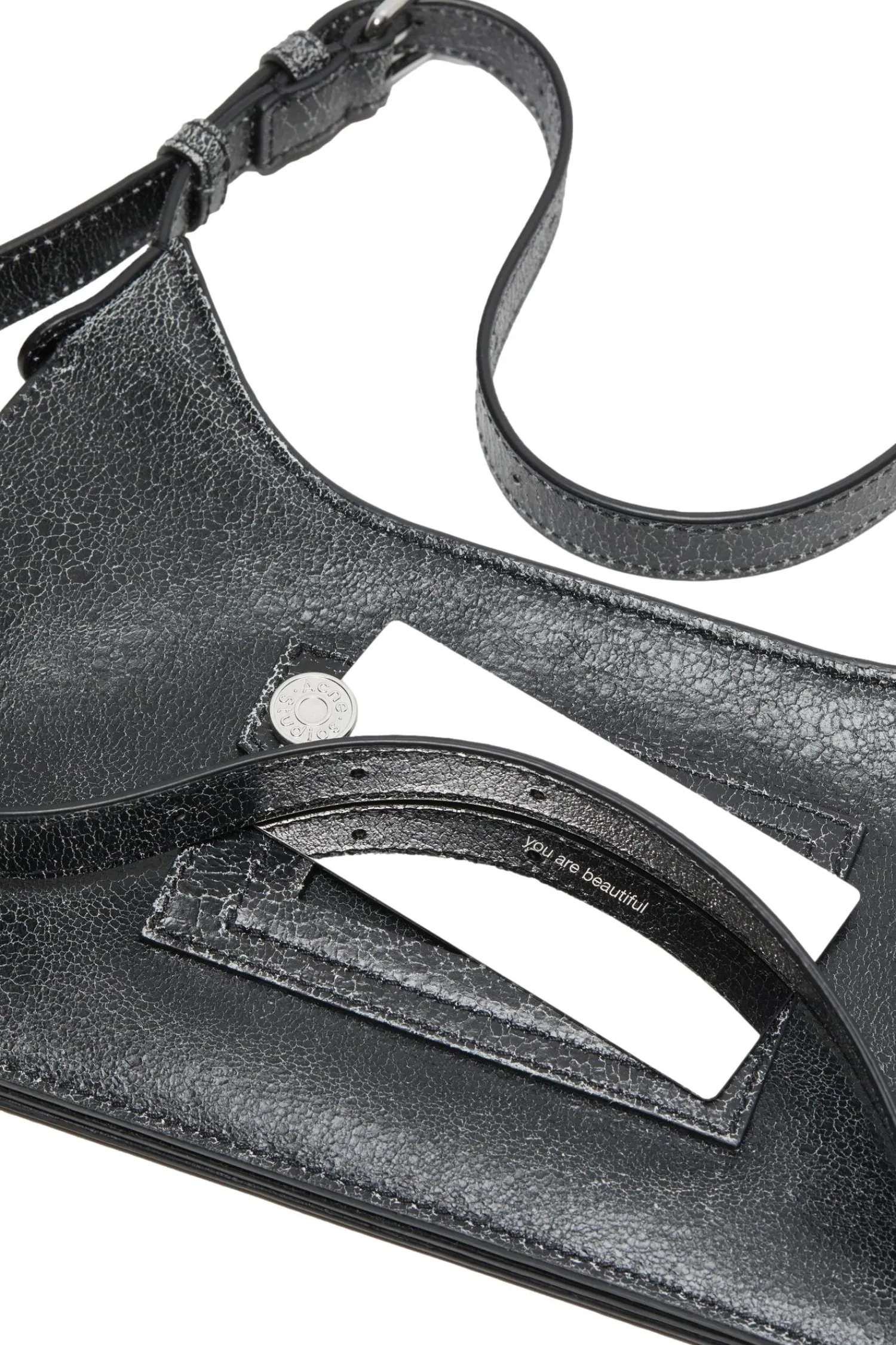 Acne|Veske<Acne Platt Mini Shoulder Bag Veske Sort