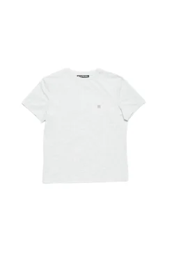 T-Shirt|T-Shirt<Acne Regular Fit Face T-shirt T-shirt Lys Grå Melert