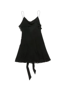 Kjole<Acne Silk Dress Kjole Sort