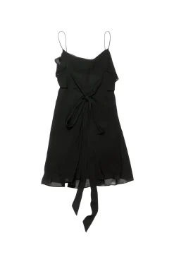 Kjole<Acne Silk Dress Kjole Sort