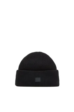 Tilbehør|Hodeplagg<Acne Small Face Logo Beanie Lue Sort