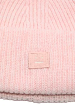 Tilbehør|Hodeplagg<Acne Small Face Logo Beanie Lue Lyserosa