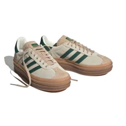 Sko<Adidas Gazelle Bold W ID7056 Sko Beige CWHITE/CGREEN/MAGBEI
