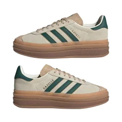 Sko<Adidas Gazelle Bold W ID7056 Sko Beige CWHITE/CGREEN/MAGBEI