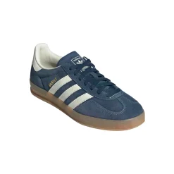 Sko|Sko<Adidas Gazelle Indoor JQ8393 Sko Blå Nindig/owhite/goldmt