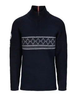 Genser<Amundsen Boiled Ski Sweater Mens Genser Blå Mønster