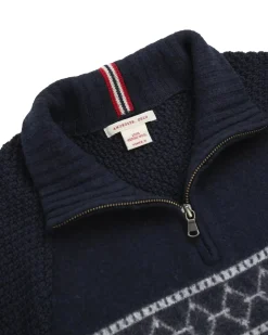 Genser<Amundsen Boiled Ski Sweater Mens Genser Blå Mønster