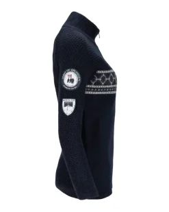 Genser<Amundsen Boiled Ski Sweater Womens Genser Blå Mønster