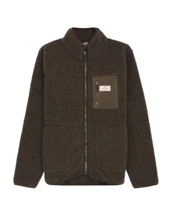 Jakke<Amundsen Heroes Wool Fleece Jacket Mens Jakke Mørkebrun