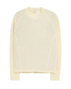 Genser<Amundsen Hero's Hide Crew Neck Womens Ullundertøy Off-White
