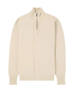 Genser<Amundsen Lascar Half Zip Womens Genser Ecru