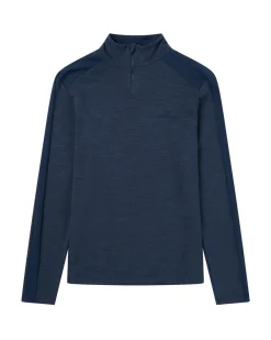 Genser<Amundsen 5Mila Half Zip Monochrome Mens Genser Navy Faded Navy