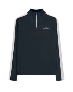 Genser<Amundsen 5Mila Half Zip Womens Stripe Genser Marine Faded Navy/Stripe