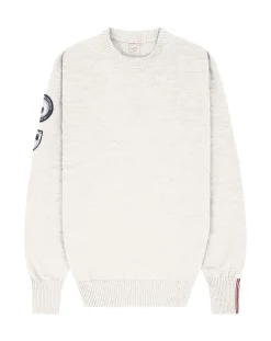 Genser<Amundsen Peak Crew Neck Mens Genser Off-White