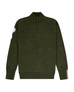 Genser<Amundsen Peak Half Zip Womens Genser Militærgrønn