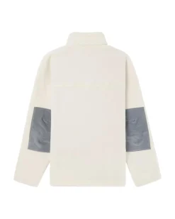 Genser<Amundsen Vagabond Cord Fleece Mens Genser Hvit Og Blå