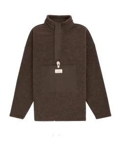 Genser<Amundsen V-Bond Waxed Fleece Mens Genser Mørkebrun