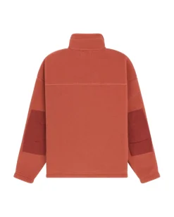 Genser<Amundsen V-Bond Waxed Fleece Womens Genser Rustrød