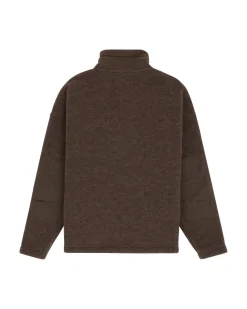 Genser<Amundsen V-Bond Waxed Fleece Womens Genser Mørkebrun