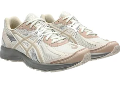 Sko<Asics JOG 100S Sko Rosa Mønster Cream/Feather Grey