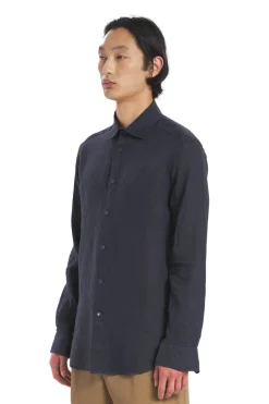 Skjorte<Barena Venezia Camicia Pavan S Telino Skjorte Mørkeblå