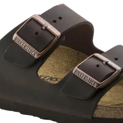 Sko|Sko<Birkenstock Arizona Oiled Leather Regular Habana Sko Mørkebrun