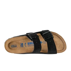 Sko<Birkenstock Arizona Suede Leather Regular Sko Sort