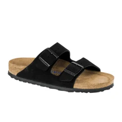 Sko<Birkenstock Arizona Suede Leather Regular Sko Sort