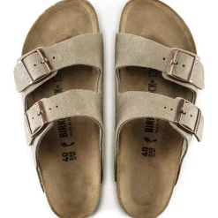 Sko<Birkenstock Arizona Suede Narrow Taupe Sko Taupe