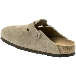 Sko<Birkenstock Boston SFB Suede Narrow Taupe Sko Taupe