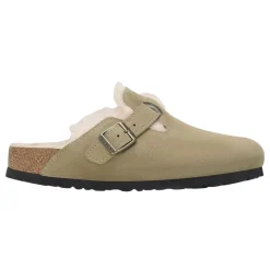 Sko<Birkenstock Boston Shearling Narrow Taupe Sko Beige