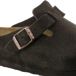 Sko<Birkenstock Boston Suede Narrow Mocca Sko Brun