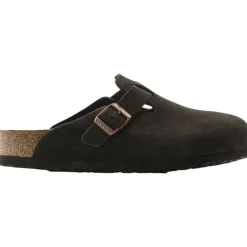 Sko<Birkenstock Boston Suede Regular Mocca Sko Brun