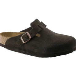 Sko<Birkenstock Boston Suede Regular Mocca Sko Brun