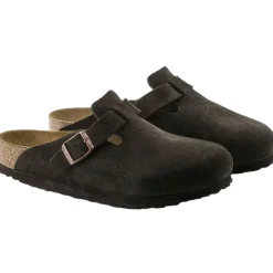 Sko<Birkenstock Boston Suede Regular Mocca Sko Brun