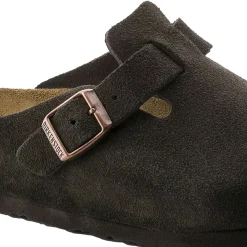 Sko<Birkenstock Boston Suede Regular Mocca Sko Brun